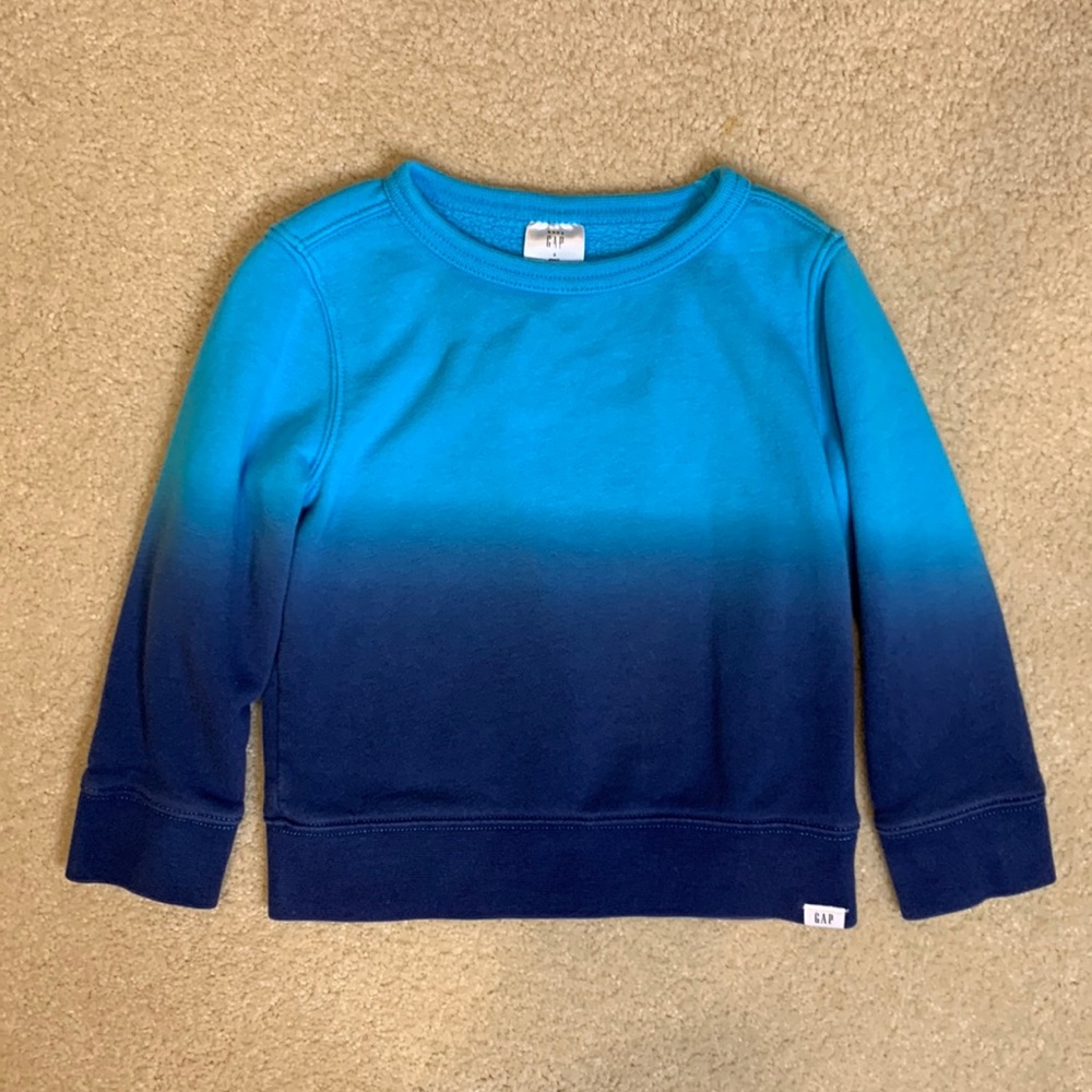 Baby GAP blue ombré sweatshirt 3t